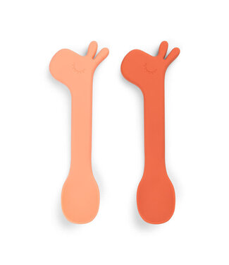 Done by Deer Silicone Spoon 2-Pack Lalee Papaya