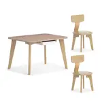 Boori Tidy Table V23 with Two Chairs(Cherry and Almond)