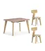 Boori Tidy Table V23 with Two Chairs(Cherry and Almond)