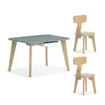 Boori Tidy Table V23 with Two Chairs(Blueberry and Almond)