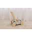 Bubble Wooden Baby Push Cart & Walker with 45 Building Blocks