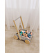 Bubble Wooden Baby Push Cart & Walker with 45 Building Blocks