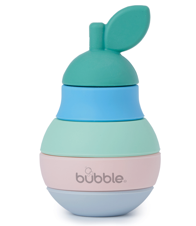 Bubble Silicone Stacking Pear Teether