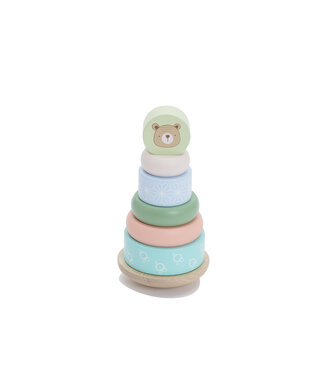 Bubble Wooden Bear Stacking Rings