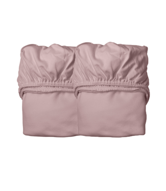 Leander Organic Baby Cot Sheets 2pk Dusty Rose