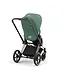 Cybex Priam Pram 2022 Rose Gold Chassis+Seat Pack Leaf Green