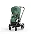 Cybex Priam Pram 2022 Rose Gold Chassis+Seat Pack Leaf Green