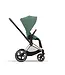 Cybex Priam Pram 2022 Rose Gold Chassis+Seat Pack Leaf Green