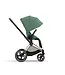 Cybex Priam Pram 2022 Rose Gold Chassis+Seat Pack Leaf Green