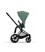 Cybex Priam Pram 2022 Matt Black Chassis+Seat Pack Leaf Green