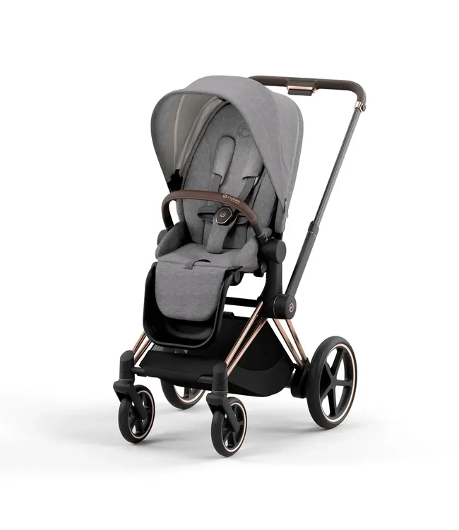 Cybex ePriam Pram Rose Gold Chassis/Manhattan Grey Plus 2022