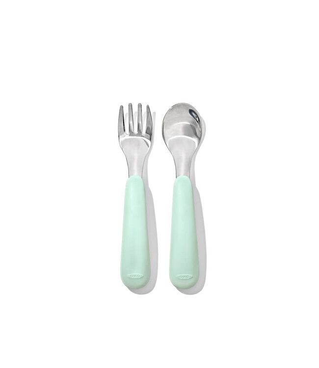 OXO Tot Fork & Spoon Set - Opal