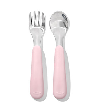 OXO Tot Fork & Spoon Set - Blossom