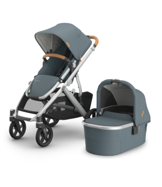 Uppababy VISTA V3 With Bassinet - Stone Blue/Silver (Callum) + Bonus Gift Value $64.95