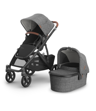 Uppababy VISTA V3 With Bassinet - Charcoal Melange/Carbon (Greyson) + Bonus Gift Value $64.95