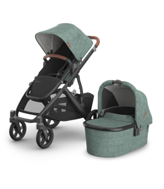 Uppababy VISTA V3 With Bassinet - Green Melange (Gwen) + Bonus Gift Value $64.95