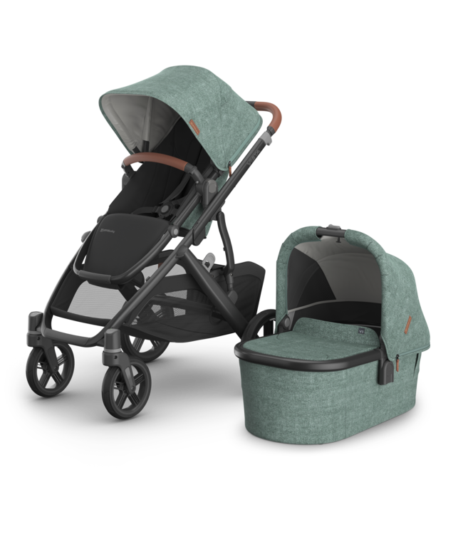 Uppababy VISTA V3 With Bassinet - Green Melange (Gwen) + Bonus Gift Value $64.95