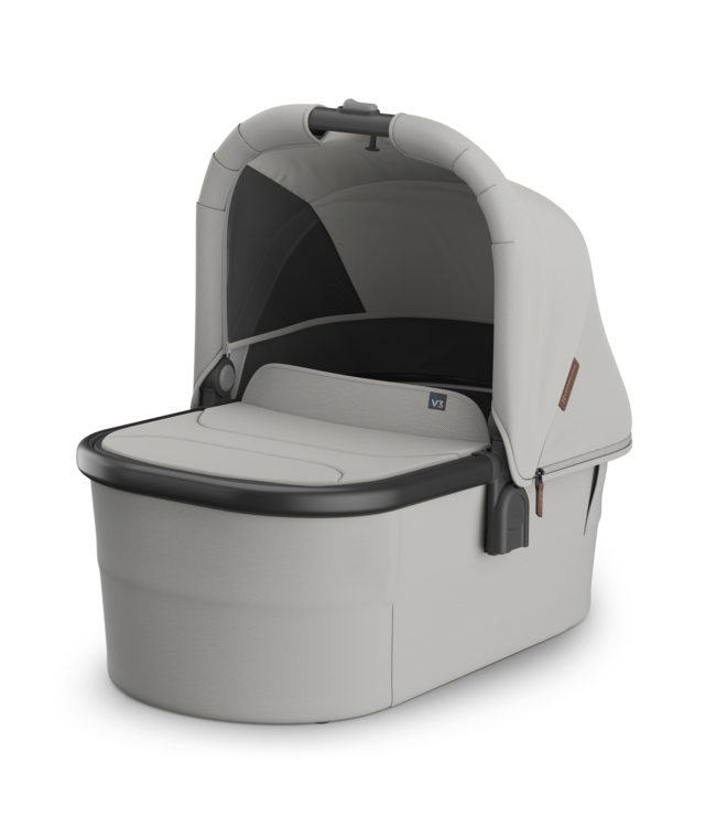 Uppababy V3 Bassinet - Pearl Grey Jacquard/Carbon Melange / Black (Savannah)