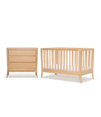 BabyRest Amara Cot & Chest Nursery Package - Beech