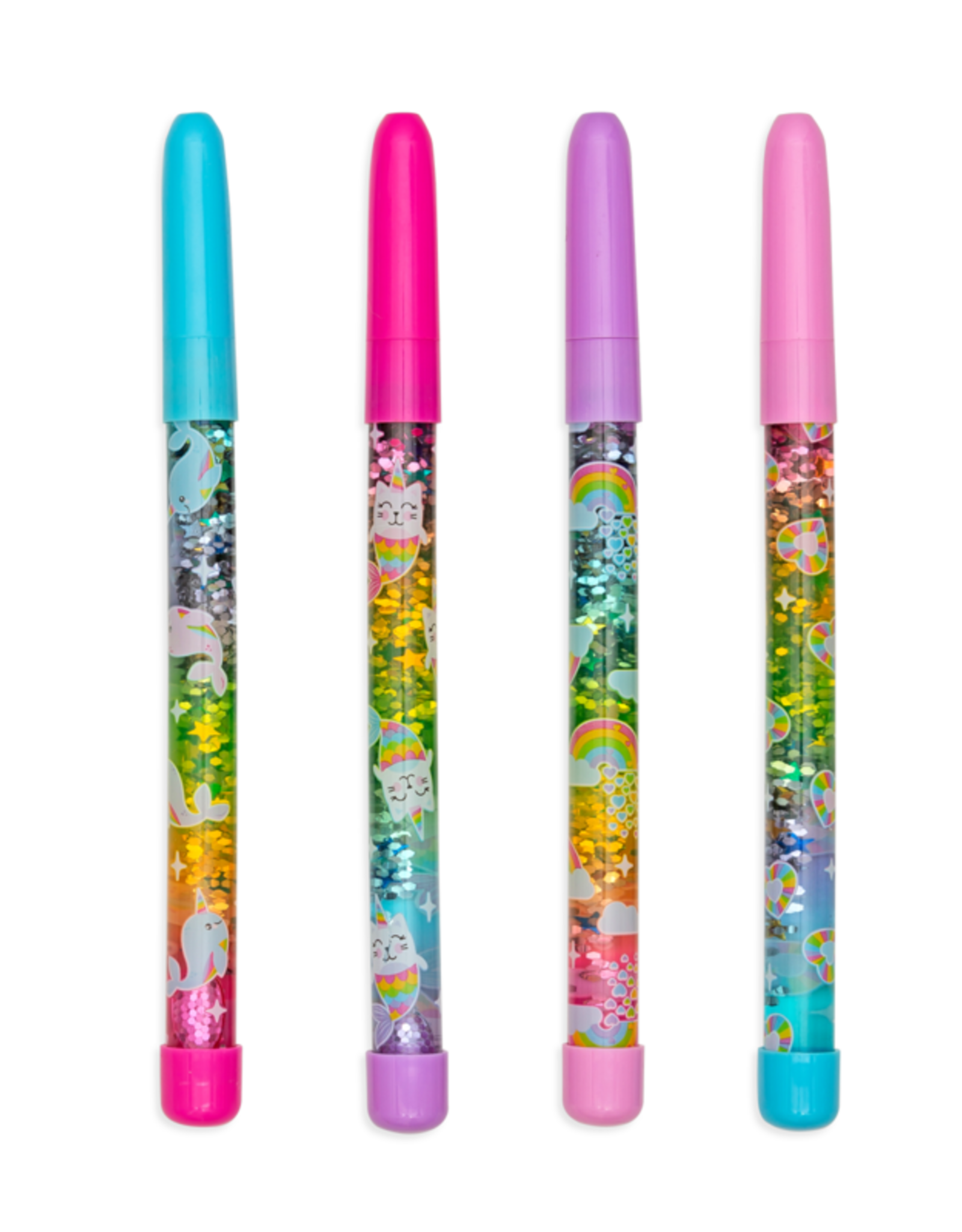 OOLY Rainbow Glitter Wand Pens: Tub of 24