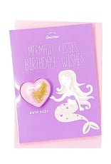 Feeling Smitten Mermaid Kisses Birthday Wishes Bath Card