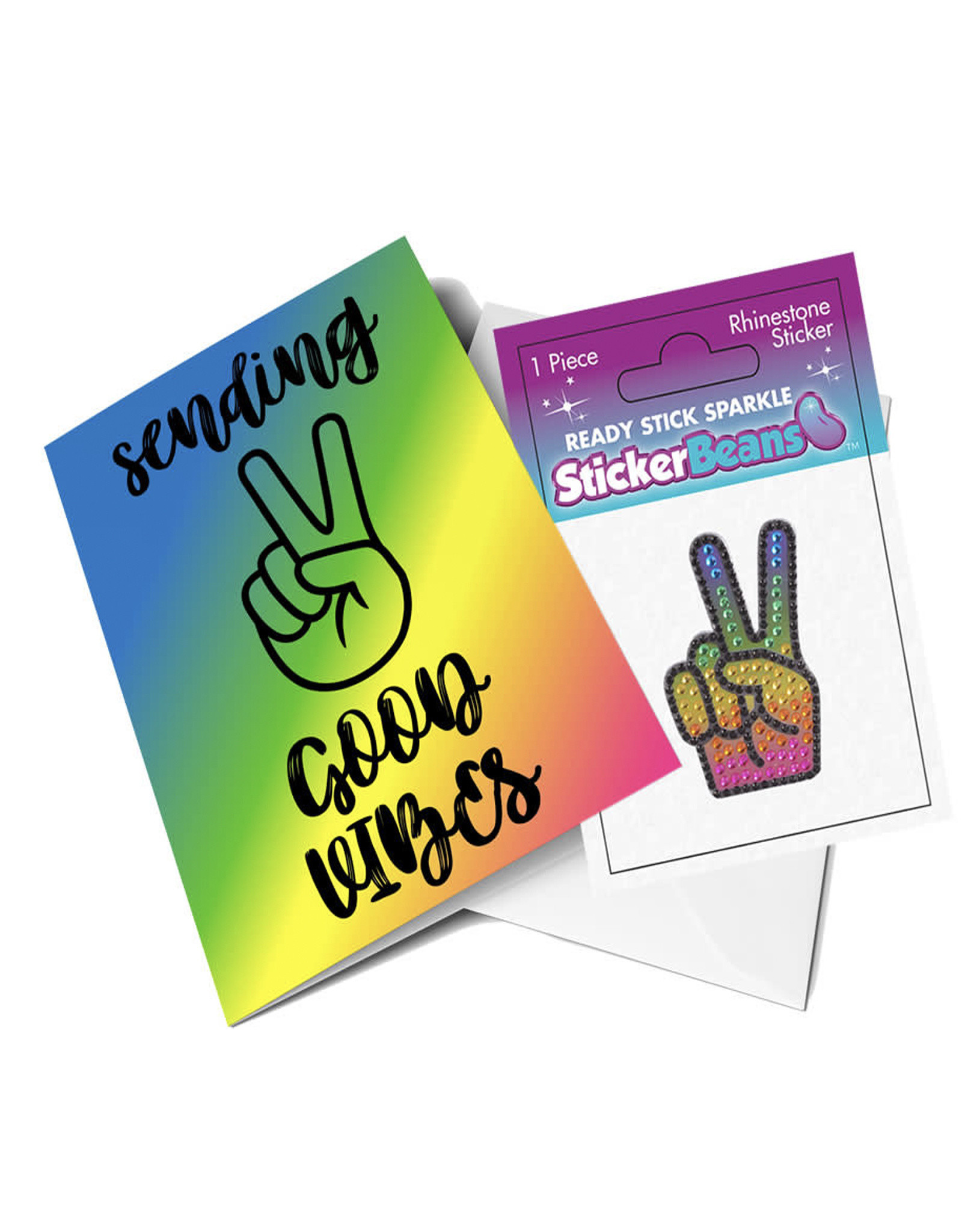Sticker Beans Peace Out Greeting Card w/ Sticker