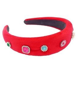 Bari Lynn Red Jewel Headband
