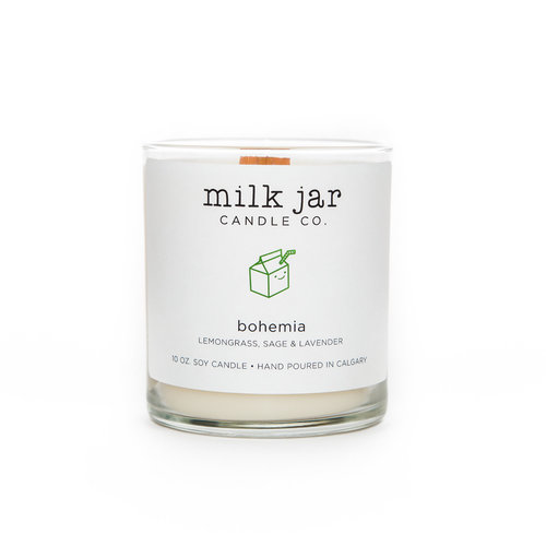 Milk Jar Bohemia - Lemongrass, Lavender & Sage Milk Jar Bohemia - Lemongrass, Lavender & Sage