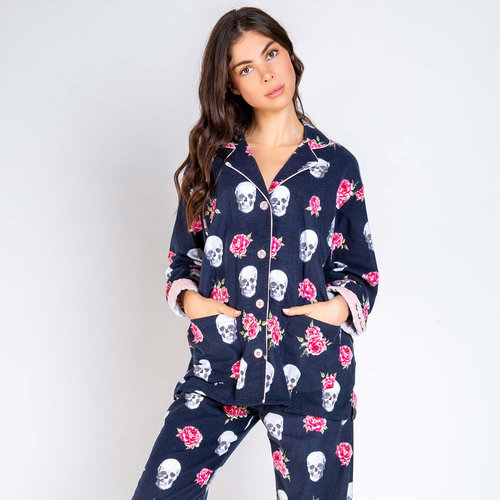 PJ Salvage Skull Flannel Set PJ Salvage Skull Flannel Set