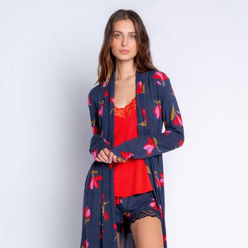PJ Salvage Love Blooms Floral Navy Robe PJ Salvage Love Blooms Floral Navy Robe