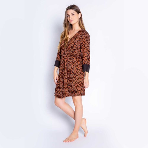 PJ Salvage Wild Love Leopard Mocha Robe PJ Salvage Wild Love Leopard Mocha Robe