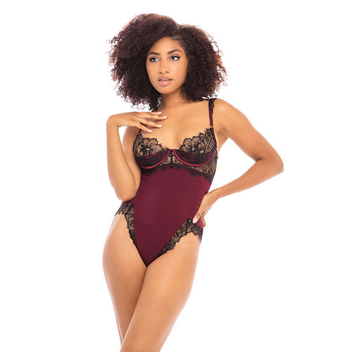 FALL NICOLE SATIN & LACE TEDDY FALL NICOLE SATIN & LACE TEDDY