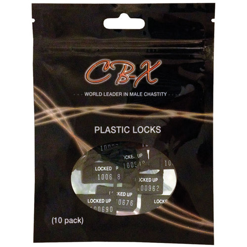 PLASTIC COCK CAGE LOCKS x 10 PLASTIC COCK CAGE LOCKS x 10