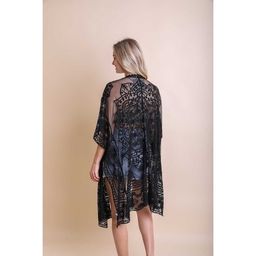 FLORAL MESH ROBE FLORAL MESH ROBE