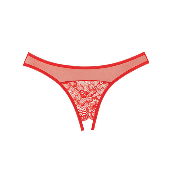 JUST A RUMOR CROTCHLESS PANTY -Red