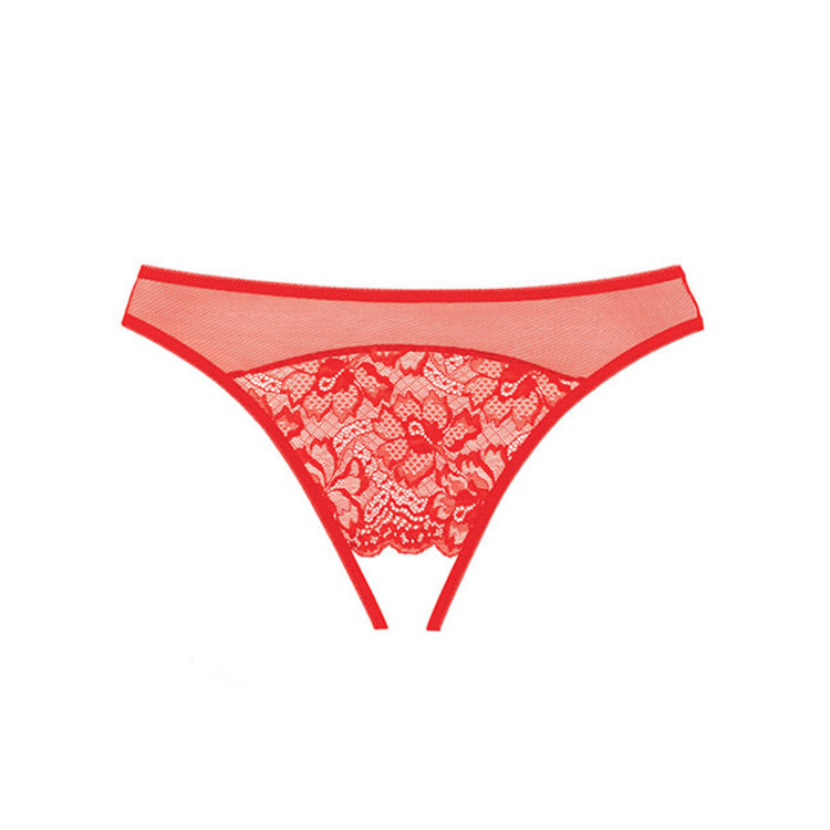 JUST A RUMOR CROTCHLESS PANTY -Red