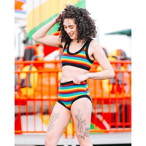 RAINBOW STRIPE BRALETTE