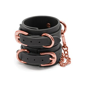 COUTURE BLACK VINYL WRIST CUFFS