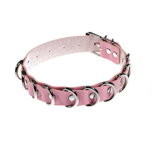 MULTIPLE D-RINGS COLLAR -Pink MULTIPLE D-RINGS COLLAR -Pink