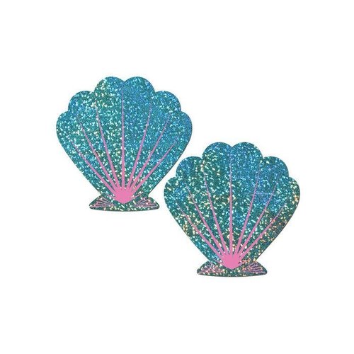 GLITTER SHELLS - Seafoam Green and Pink O/S GLITTER SHELLS - Seafoam Green and Pink O/S