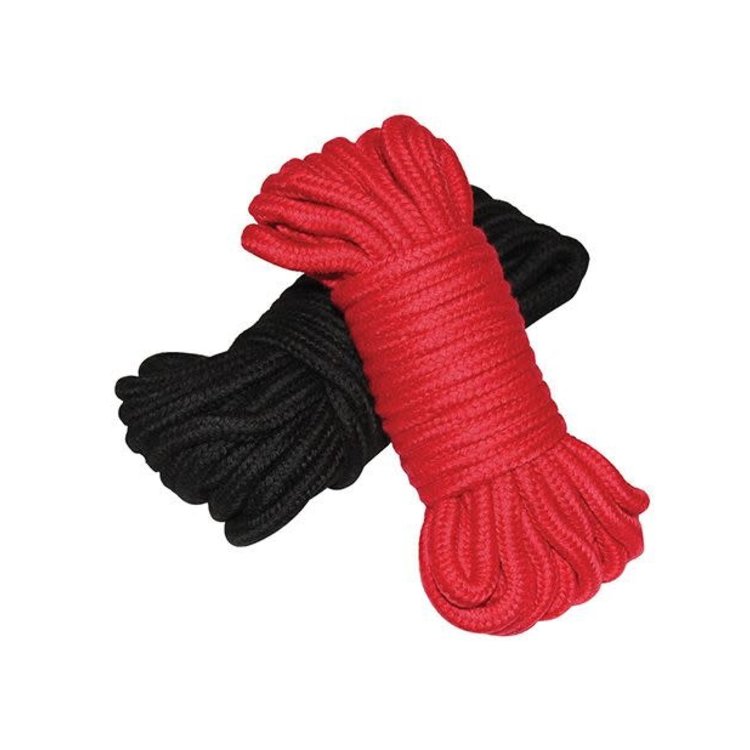 COTTON SHIBARI ROPE x 2 -Black/Red