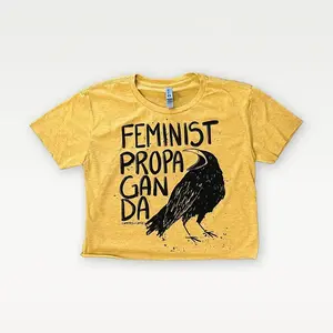 FEMINIST PROPAGANDA CROW CROP TOP