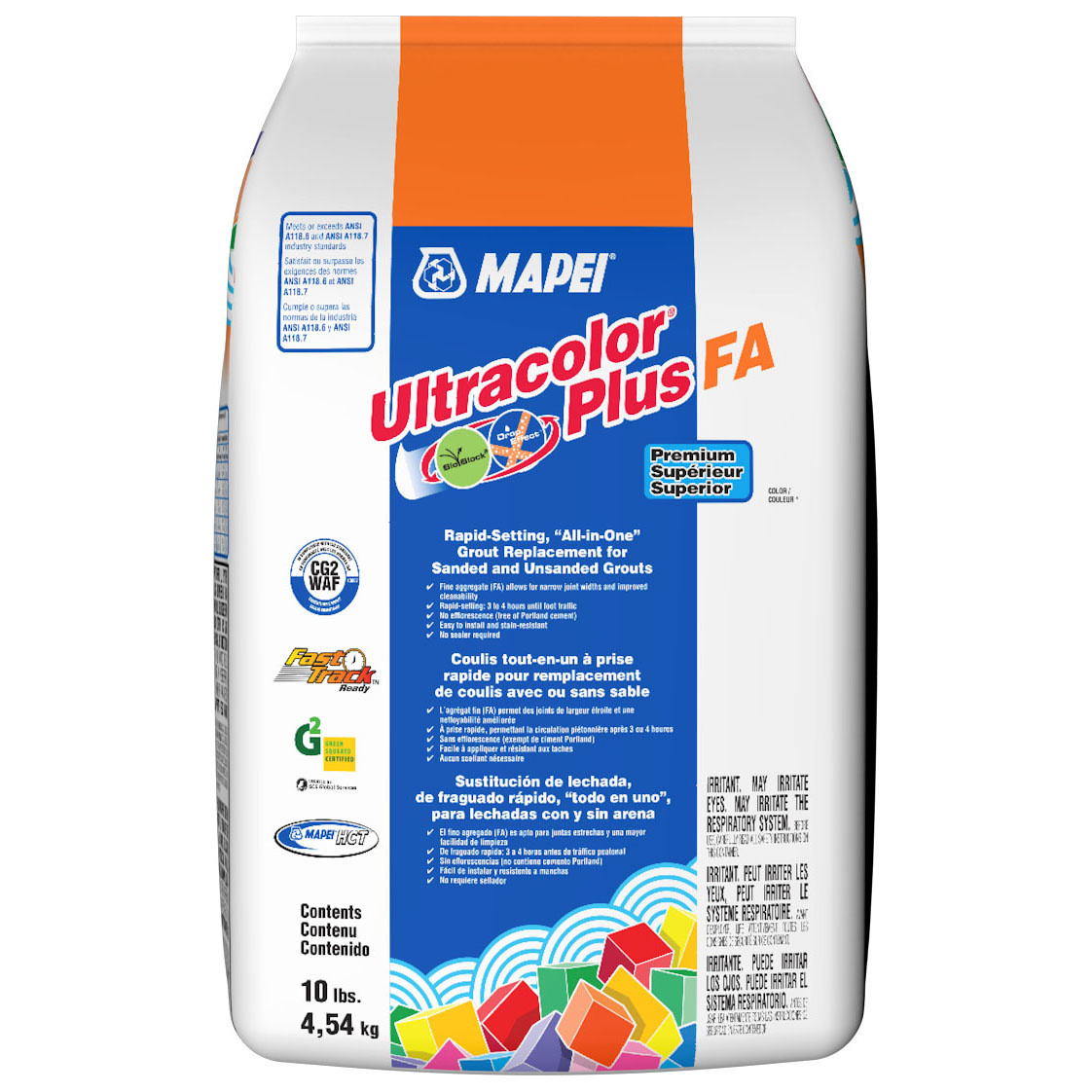 Mapei Ultracolor Plus Fa Rapid Setting Grout 10 Lbs Colours 106 115