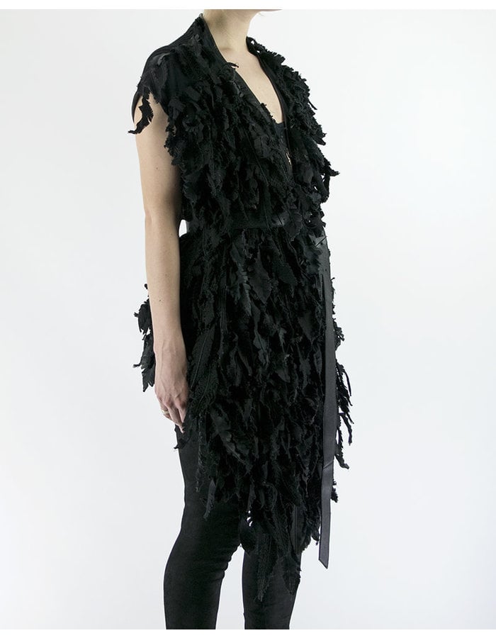 SANDRINE PHILIPPE FEATHERED GILET