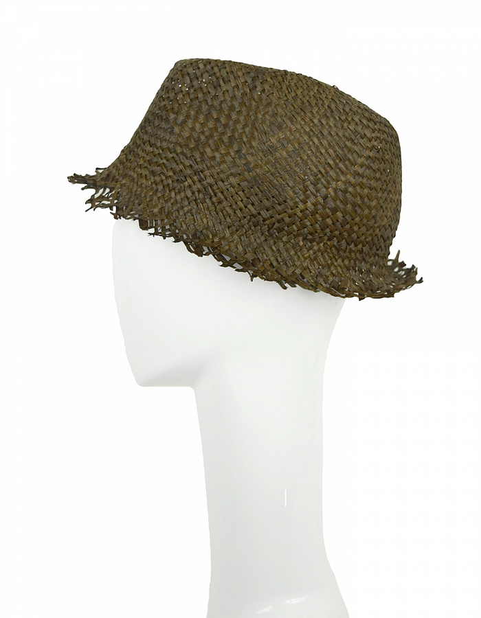 ISABEL BENENATO STRAW HAT - SOIL