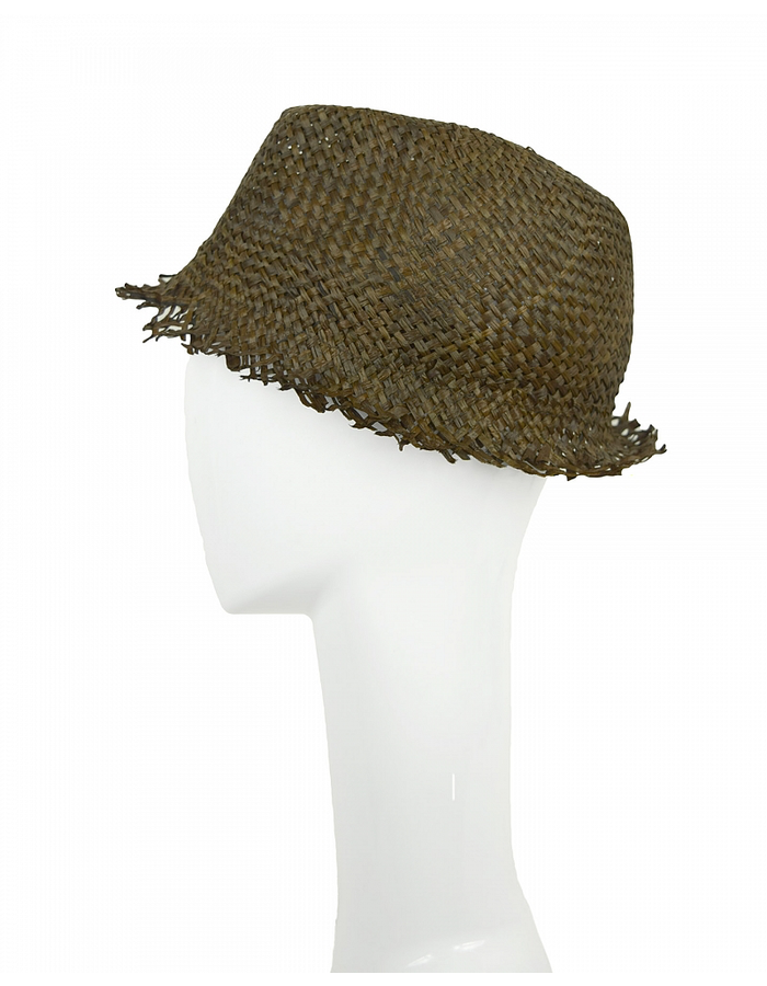 ISABEL BENENATO STRAW HAT - SOIL