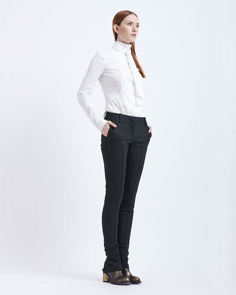 SLIM ANKLE TROUSER WITH ZIPPER