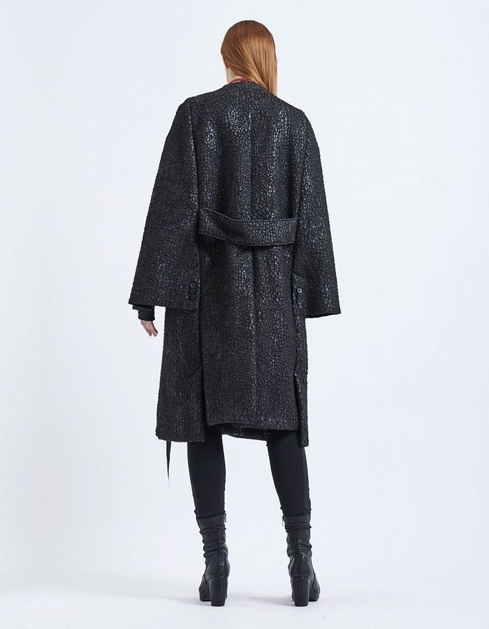 MASNADA TEXTURED OVERSIZED CAPE COAT