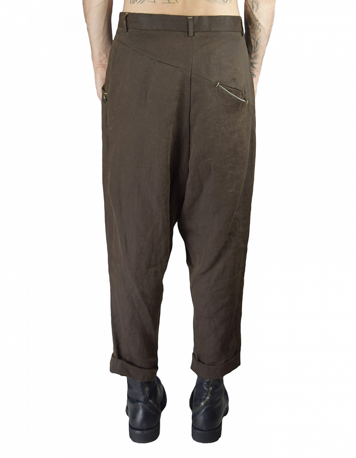 NOSTRA SANTISSIMA LOW CROTCH TROUSER LINEN