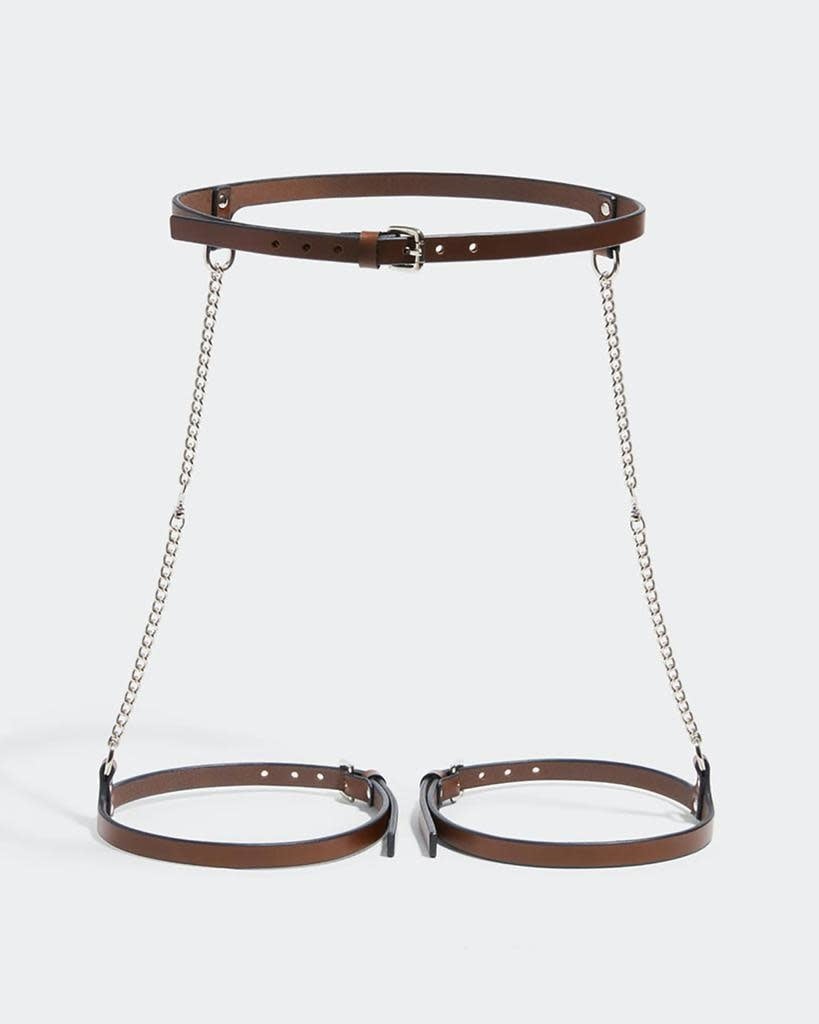 SLIM CHAIN SUSPENDER HARNESS - BROWN